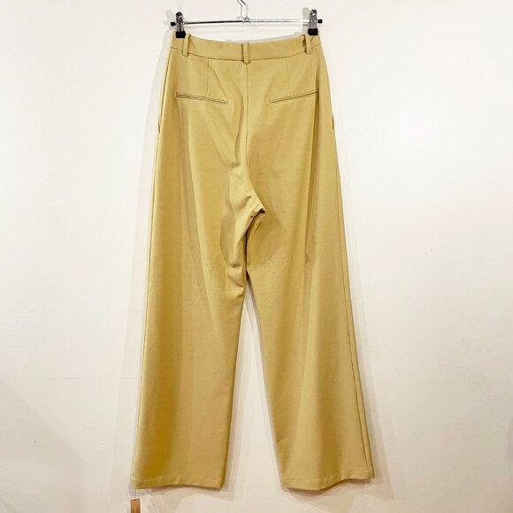 Last Chance! New Reformation Mason Wide Leg Trouser Sunshine Yellow 4, S $178 - Picture 4 of 9